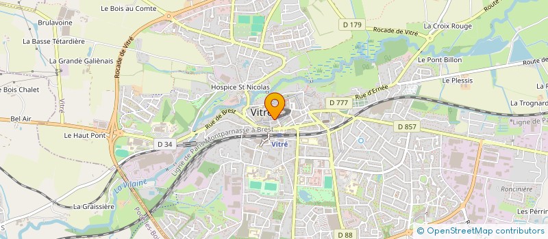 localisation de l'entreprise AMICALE DE LA CLASSE 1968 DE VITRE  VITRE