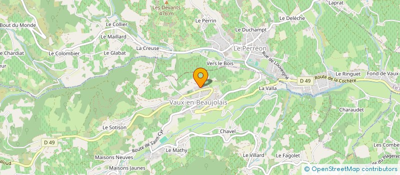 localisation de l'entreprise AMICALE DE LA CLASSE EN HUIT  VAUX EN BEAUJOLAIS