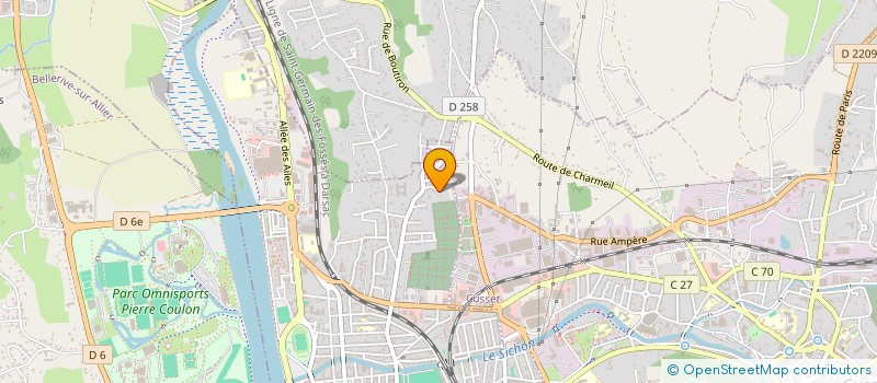 localisation de l'entreprise AMICALE DE LA COMMUNE LIBRE DU QUARTIER LES BARTINS/JEANNE D'ARC/BEAUSEJOUR à VICHY