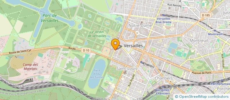 localisation de l'entreprise AMICALE DE LA DIRECTION CENTRALE DU SERVICE D'INFRASTRUCTURE DE LA DEFENSE ET DU CENTRE D'EXPERTISE DES TECHNIQUES D'INF à VERSAILLES