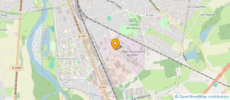 localisation de l'entreprise AMICALE DE LA DIRECTION DEPARTEMENTALE DES SERVICES INCENDIE ET DE SECOURS DE L'ALLIER  YZEURE