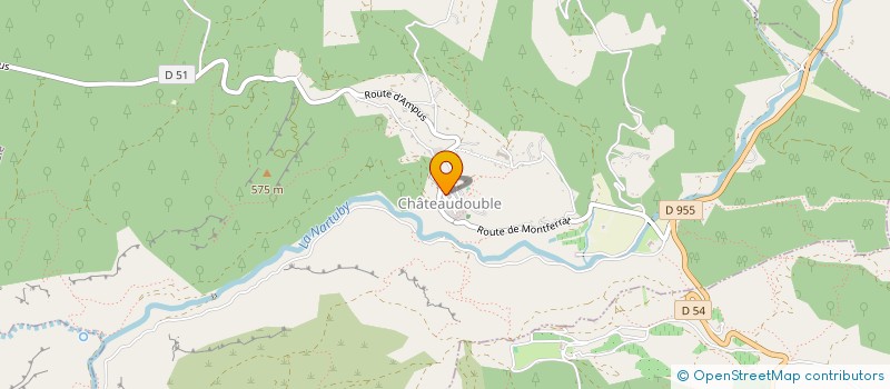 localisation de l'entreprise AMICALE  DE LA RESERVE COMMUNALE DE SECURITE CIVILE ET DU COMITE COMMUNAL DES FEUX DE FORETS DE CHATEAUDOUBLE  CHATEAUDOUBLE