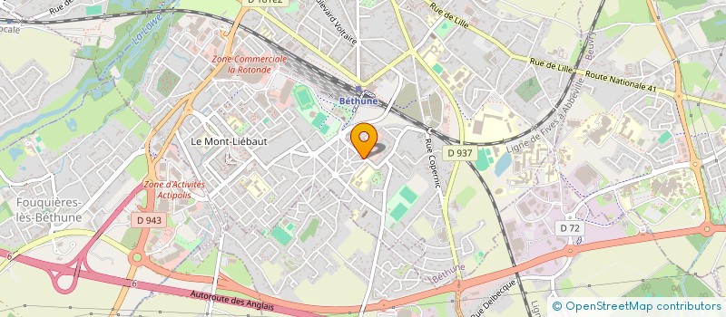 localisation de l'entreprise AMICALE DE LA SECTION DE COMMANDEMENT ET DES SERVICES DE LA COMPAGNIE REPUBLICAINE DE SECURITE N°15 à BETHUNE