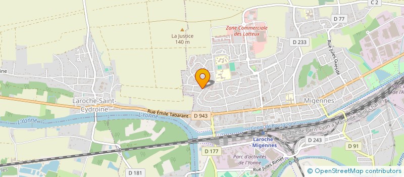 localisation de l'entreprise AMICALE DE LOISIRS CREATIFS DES CHEMINOTS DU MIGENNOIS à MIGENNES