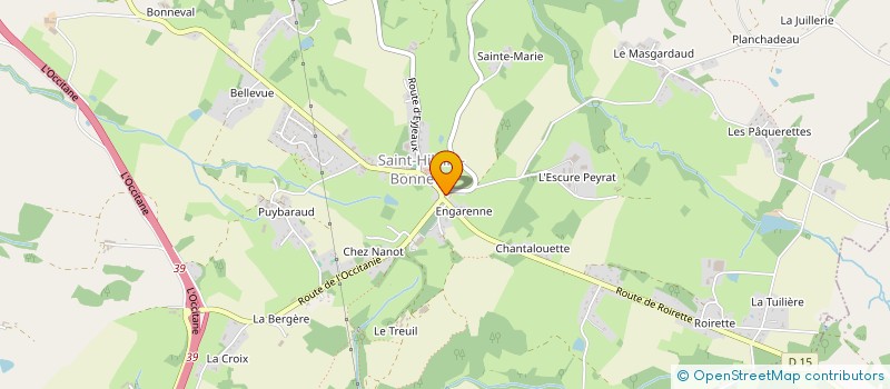 localisation de l'entreprise AMICALE DE PETANQUE DE SAINT HILAIRE BONNEVAL - APSHB PETANQUE à SAINT-HILAIRE-BONNEVAL
