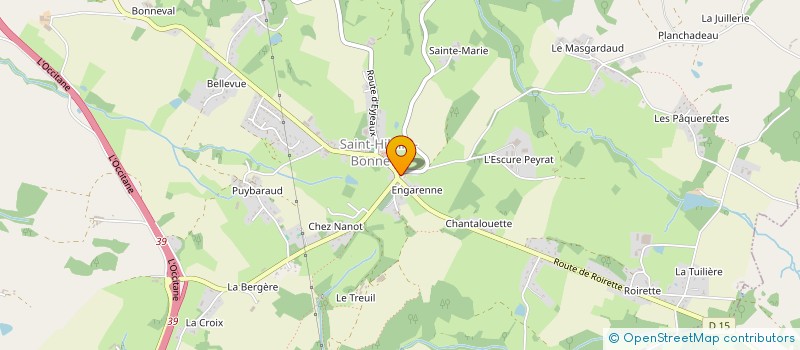 localisation de l'entreprise AMICALE DE PETANQUE DE SAINT HILAIRE BONNEVAL - SHB PETANQUE à SAINT-HILAIRE-BONNEVAL