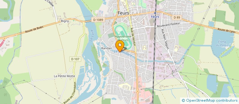 localisation de l'entreprise AMICALE DE SECOURS ET SPORTIVE DES SAPEURS-POMPIERS DE FEURS  FEURS