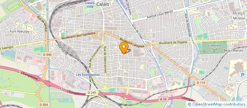 localisation de l'entreprise AMICALE DEPORTE INTERNE CALAIS à CALAIS