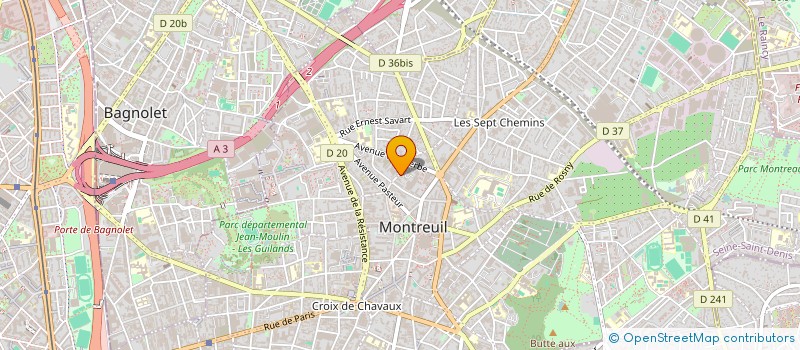 localisation de l'entreprise AMICALE DES 4, 6, 8 à MONTREUIL