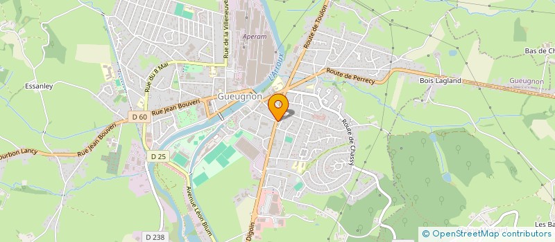 localisation de l'entreprise AMICALE DES 49  GUEUGNON