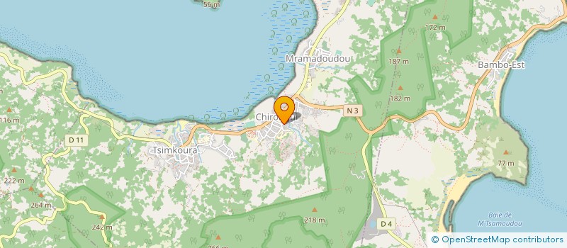 localisation de l'entreprise AMICALE DES AGENTS DE LA MAIRIE DE CHIRONGUI (A A M C) à CHIRONGUI