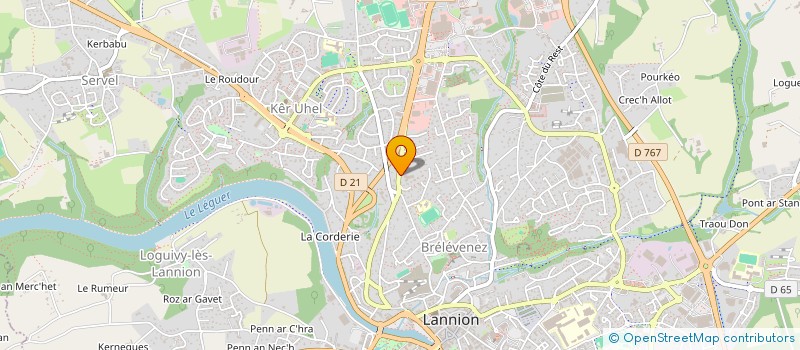 localisation de l'entreprise AMICALE DES AGENTS DES FINANCES  LANNION