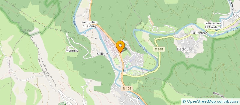 localisation de l'entreprise AMICALE DES AGENTS GORGES CAUSSES CEVENNES  FLORAC TROIS RIVIERES