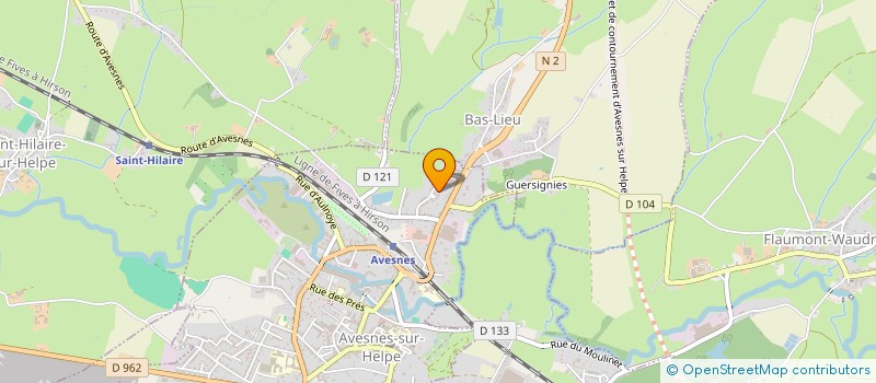 localisation de l'entreprise AMICALE DES AGENTS HOSPITALIER  AVESNES-SUR-HELPE