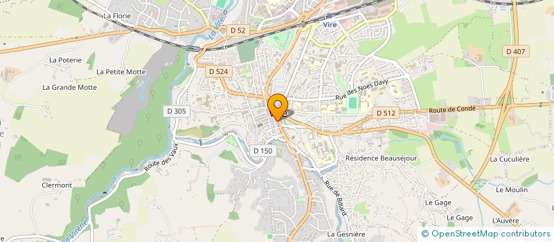 localisation de l'entreprise AMICALE DES  AGENTS RETRAITES VILLE DE VIRE  VIRE-NORMANDIE