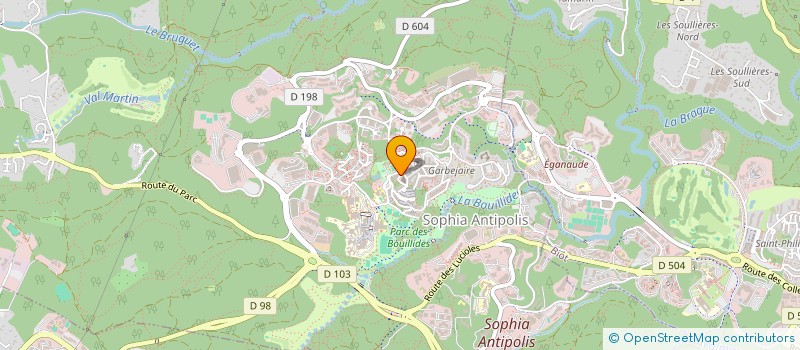 localisation de l'entreprise AMICALE DES AMIS ET DES FAMILLE DE LA GENDARMERIE DE SOPHIA-ANTIPOLIS à VALBONNE