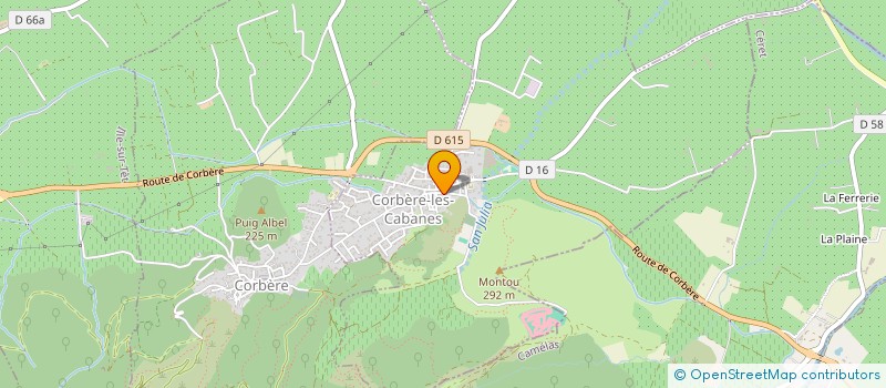 localisation de l'entreprise AMICALE DES AMIS POMPIERS DES DEUX CORBERE  CORBERE-LES-CABANES