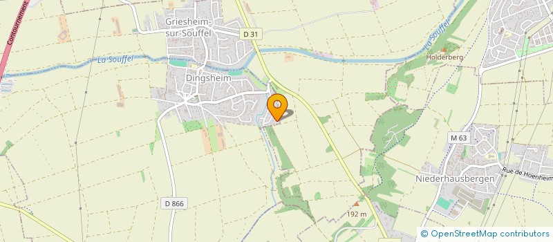 localisation de l'entreprise AMICALE DES ANCIENS COLONIAUX - TROUPES DE MARINE DU BAS RHIN  DINGSHEIM