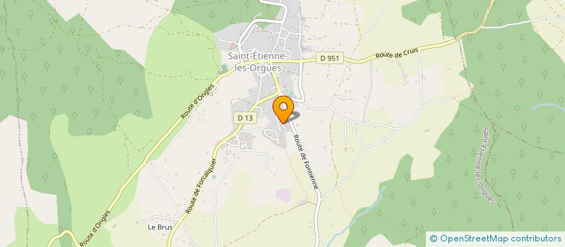 localisation de l'entreprise AMICALE DES ANCIENS COMBANTTANTS ET VICTIMES DES GUERRES DU CANTON DE SAINT ETIENNE LES ORGUES à SAINT-ETIENNE-LES-ORGUES