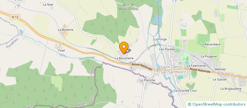 localisation de l'entreprise AMICALE DES ANCIENS COMBATTANTS DE CONDE SUR SARTHE à GANDELAIN