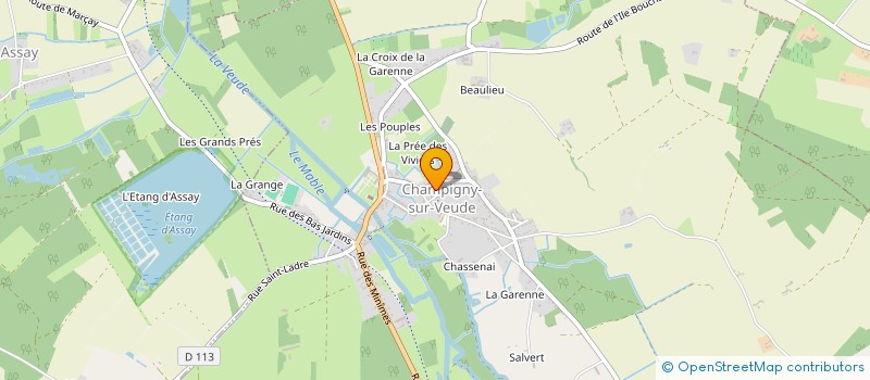 localisation de l'entreprise AMICALE DES ANCIENS COMBATTANTS ET SYMPATISANTS DE CHAMPIGNY SUR VEUDE  CHAMPIGNY-SUR-VEUDE