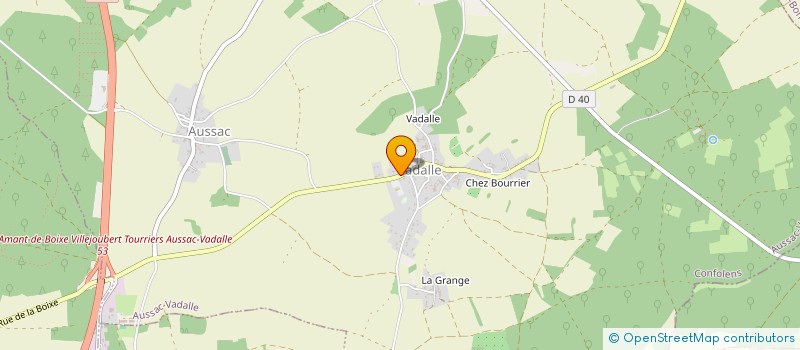 localisation de l'entreprise AMICALE DES ANCIENS COMBATTANTS PRISONNIERS ET VICTIMES DE GUERRE DE LA COMMUNE D'AUSSAC à AUSSAC-VADALLE