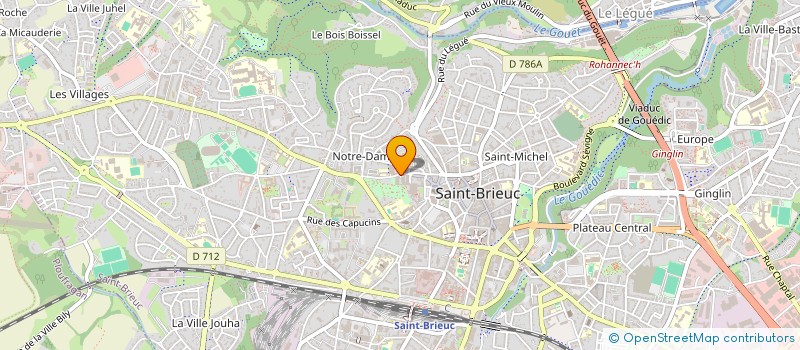 localisation de l'entreprise AMICALE DES ANCIENS CONSEILLERS GENERAUX ET DEPARTEMENTAUX DES COTES-D'ARMOR ET LEURS AYANTS-DROIT à SAINT-BRIEUC