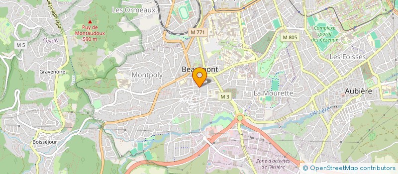 localisation de l'entreprise AMICALE DES ANCIENS D'OUTRE-MER ET DES TROUPES DE MARINE EN AUVERGNE  BEAUMONT