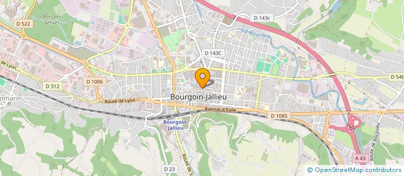 localisation de l'entreprise AMICALE DES ANCIENS DU CSBJ RUGBY  BOURGOIN-JALLIEU