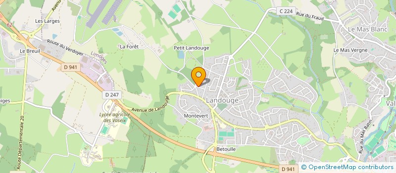localisation de l'entreprise AMICALE DES ANCIENS ELEVES DE LANDOUGE A.D.A.E.I. à LIMOGES