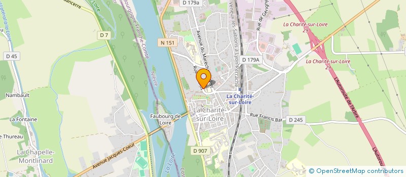 localisation de l'entreprise AMICALE DES ANCIENS ELEVES ET AMIS DU COLLEGE AUMEUNIER MICHOT à LA CHARITE-SUR-LOIRE