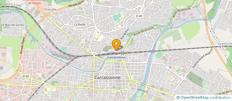 localisation de l'entreprise AMICALE DES ANCIENS JOUEURS DE L'A.S.C. XIII  CARCASSONNE