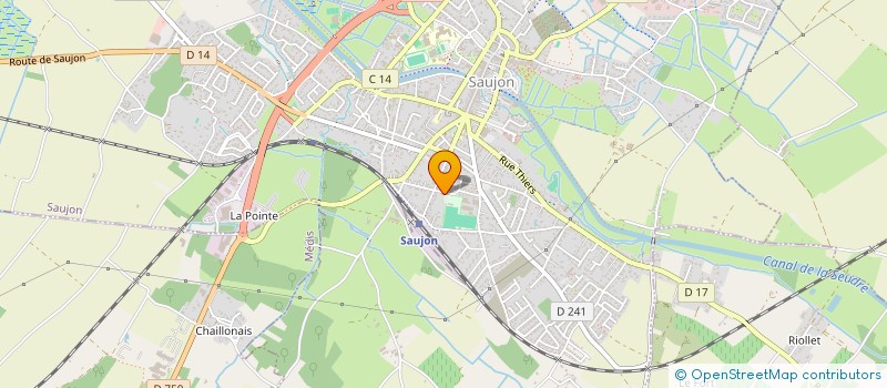 localisation de l'entreprise AMICALE DES ANCIENS JOUEURS DE L' U.S.S. RUGBY  SAUJON