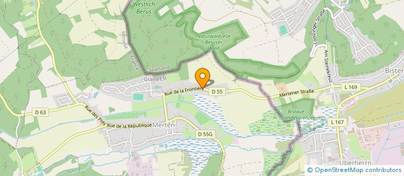 localisation de l'entreprise AMICALE DES ANCIENS SAPEUR POMPIERS VOLONTAIRES DE MERTEN  MERTEN