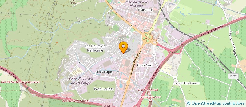 localisation de l'entreprise AMICALE DES ANCIENS SAPEURS POMPIERS AUDOIS  NARBONNE