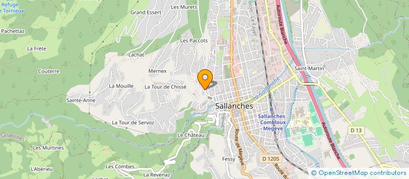 localisation de l'entreprise AMICALE DES ANCIENS SAPEURS POMPIERS DE SALLANCHES à SALLANCHES
