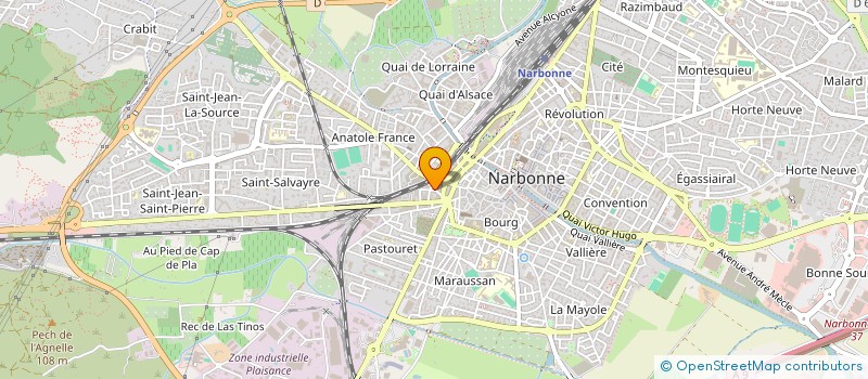 localisation de l'entreprise AMICALE DES ANCIENS SAPEURS POMPIERS NARBONNAIS  NARBONNE