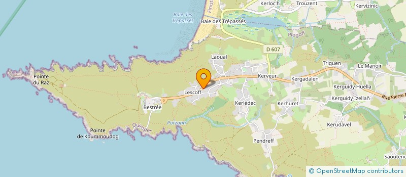 localisation de l'entreprise AMICALE DES ANCIENS SOUS-OFFICIERS DE L'ARMEE DE L'AIR DU FINISTERE  PLOGOFF