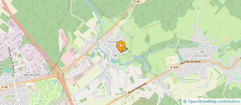 localisation de l'entreprise AMICALE DES ARBITRES DE RUGBY DU GRAND EST  JEUXEY