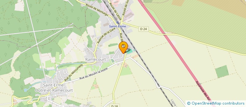 localisation de l'entreprise AMICALE DES AUTOMOBILES ANCIENNES DE L'AISNE SAINT ERME ET ENVIRONS LES 4 AS 02  SAINT-ERME-OUTRE-ET-RAMECOURT