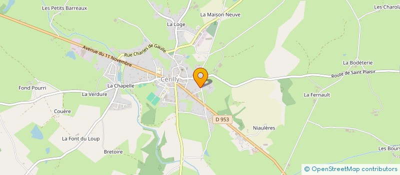 localisation de l'entreprise AMICALE DES BAMBINOS DE CERILLY  CERILLY