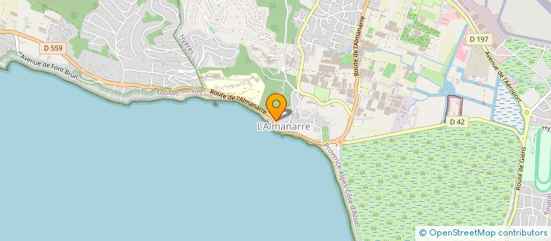 localisation de l'entreprise AMICALE DES BENEVOLES DU CCFF DE HYERES LES PALMIERS à HYERES