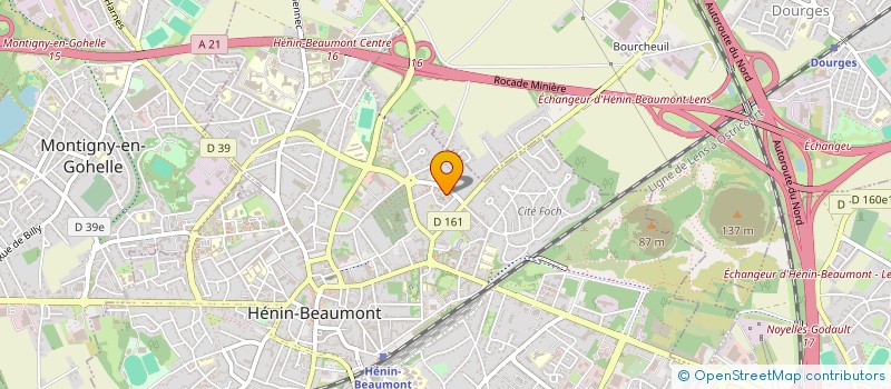 localisation de l'entreprise AMICALE DES BOULISTES DE LA CITE KENNEDY à HENIN-BEAUMONT