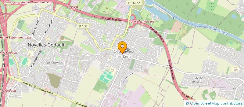 localisation de l'entreprise AMICALE DES BOULISTES LA BOULE D'ARGENT  COURCELLES-LES-LENS