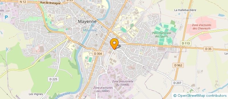 localisation de l'entreprise AMICALE DES BRETONS DE MAYENNE ET DE L'ARRONDISSEMENT  MAYENNE