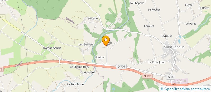 localisation de l'entreprise AMICALE DES CAVALIERS DE BELETRE  JUGON-LES-LACS