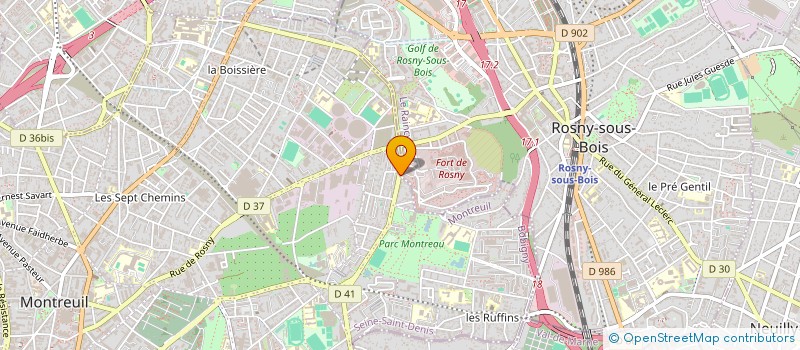 localisation de l'entreprise AMICALE DES CH'TIS DU FORT DE ROSNY à ROSNY-SOUS-BOIS