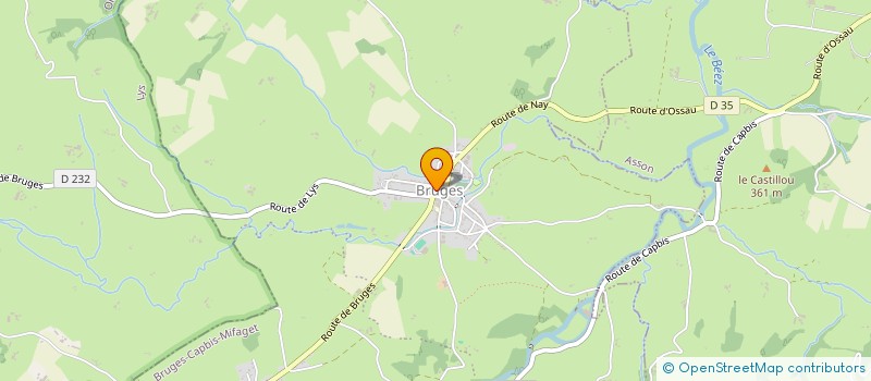 localisation de l'entreprise AMICALE DES CHASSEURS DE BRUGES-CAPBIS-MIFAGET  BRUGES-CAPBIS-MIFAGET