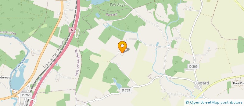 localisation de l'entreprise AMICALE DES CHASSEURS DE BURSARD à BURSARD