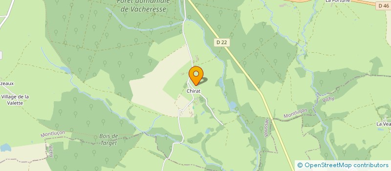 localisation de l'entreprise AMICALE DES CHASSEURS DE CHIRAT  VOUSSAC